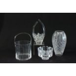 Lot of Cartier, Orrefors, & Waterford Cutglass Including Cartier ice bucket; Orrefors candy dish;