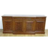 Banded Mahogany George III Style Credenza Approx. 36" H x 85" W x 19" D.