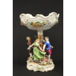 German Figural Porcelain Centerpiece "Ring around the Rosie." Marked on bottom. Made in  Germany.