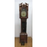 Victorian Carved Grand Father Clock With two weights. Carved with birds. Approx. 93"  high.