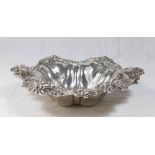 Art Nouveau Silver Floral Bowl Approx. 10" diameter. Approx. 11.6 ozt.