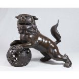Chinese Bronze Foo Dog Approx. 13" H x 16" W.