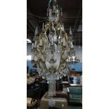 Palace Size Bronze & Crystal 30 Light Chandelier Monumental. Approx. 8 ft H x 4 ft W.