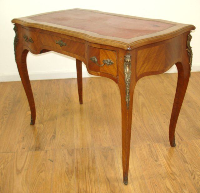 Louis XV style Ormolu Tulipwood Ladies Desk Approx. 30 1/2" H x 40" W x 23" D.
