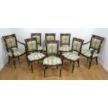 8 Empire Style Dining Chairs Including 2 arm chairs, approx. 40" H x 24" W x  27" D.