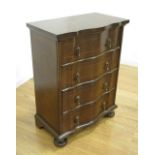 George II Style Walnut Small Chest Made in Italy. Approx. 32" H x 23 1/2" W x 14" D.  (4126)