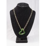 Elsa Peretti Style Jade Pendant on Chain Elsa Peretti Style Jade Pendant on Chain