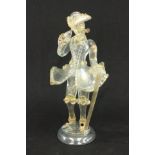Venetian Glass Figure of a Gentleman Approx. 12 1/2" H. (4067.5) Good condition. Good condition.