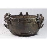 Bronze Figural Jardiniere with Monkeys Approx. 8 1/2" x 13 1/2" d.