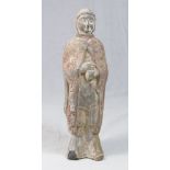 Chinese Terracotta Figure of Warrior "Burial object." Approx. 9" H. From Connecticut  estate