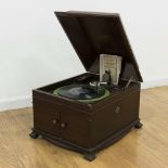 Mahogany Case Victrola Table model. Working condition. Case has some  scratches. Working