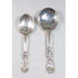 Lot of 2 Sterling Silver Spoons Larger approx. 9" long. Total weight approx. 6.8  ozt.