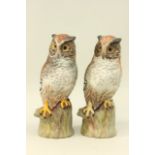 Two Large Porcelain Cybis Owls Approx. 17 1/4" H. (4106) Good condition. Good condition.