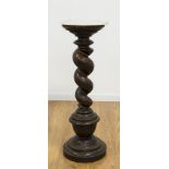 Barley Twist Marble Top Pedestal Approx. 36" H.