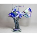 Venetian Glass Fish Approx. 13 1/2". Good condition.