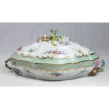 French Porcelain Covered Casserole Approx. 6" H x 13" W x 7" D.