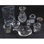 Lot of Steuben, Orrefors, & Other Swedish Glass 9 pieces total. Largest approx. 9 1/4" H.