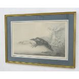 Louis Icart Lithograph, "Speed" Windmill impressed mark. Approx. 15 1/2" H x 26  1/4" W image, 23" H