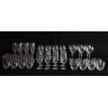 Cut Crystal Glasses Crown lion's head watermark. 8 tumblers, 8 whiskey  glasses, 8 water glasses,