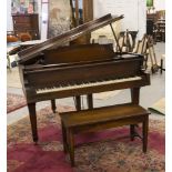 Hardman Peck Mahogany Baby Grand Piano Approx. 37" H x 57" W.