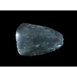 Stone Age British Polished Jadeite Axe Neolithic, 6000-3000 BC. A ground and fully polished axe in a