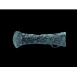 Bronze Age Looped and Socketted Axehead 2nd millennium BC. A slender, possibly European origin,