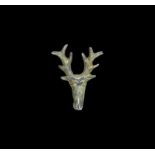 Medieval Silver-Gilt Heraldic 'Sir William Stanley' Stag-Head Mount 14th-16th century AD. A finely