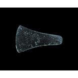 Bronze Age British 'Aylesford' Type Decorated Flat Axe 2000-1500 BC. A large flared flat-section