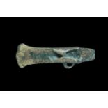 Bronze Age British Looped and Winged Axehead 1000-800 BC. A small cast palstave type axehead with