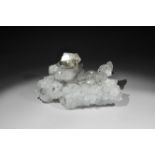 Geological Apophyllite Mineral Specimen A crystallised specimen of apophyllite (a zeolite) with