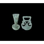 Roman Bronze Military Horse Harness Fitting Pair 1st-2nd century AD. A mixed group of fittings