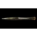 Bronze Age British Ewart Park Type Sword 800-700 BC. Two halves of a large Ewart Park sword with