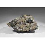 Geological Manganocalcite and Quartz Mineral Specimen An unusual specimen of manganocalcite (