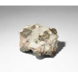 Geological Analcime and Natrolite Mineral Specimen A specimen of white analcime showing