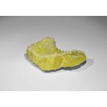 Geological Agrigento Sulphur Mineral Specimen A druse of bright yellow sulphur crystals on a