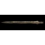 Bronze Age Bronze Nenzigen-Reutlingen Type Sword 13th century BC. A slender parallel-sided blade,