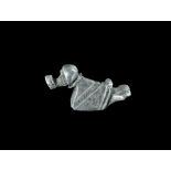 Iron Age Celtic Silver Votive Duck Mount 2nd century BC-1st century AD. A cast stylised duck-