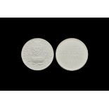 World Medals - Germany - Wismar - Meissen Ceramic Commemorative 'Seal' Medal