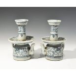 Chinese Ceramic Blue and White Teapot Pair