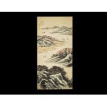 Chinese Scroll Painting of a Landscape