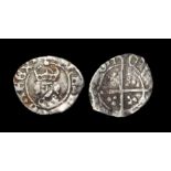 English Tudor Coins - Henry VII - London - Long Cross Halfpenny