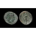 Ancient Greek Coins - Lucania - Thurium - Artemis Bronze