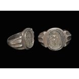 Roman Style Silver Ring with Fortuna