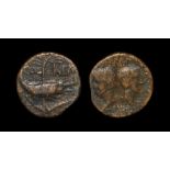 Ancient Roman Imperial Coins - Augustus and Agrippa - Crocodile As