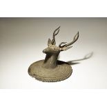 Indian Bronze Stag's Head Protome