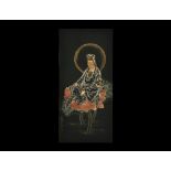 Chinese Chen Shaomei Scroll Painting with Kwan Yin