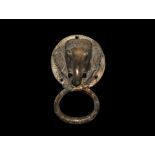 Indian Bronze Elephant-Head Door Handle