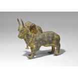 Indian Bronze Standing Bull Statuette