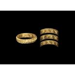 Post Medieval Gold 'PRENE EN GRE' Ogles Family Decorated Posy Ring