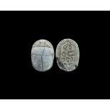 Egyptian Hieroglyphic Scarab with Military Title